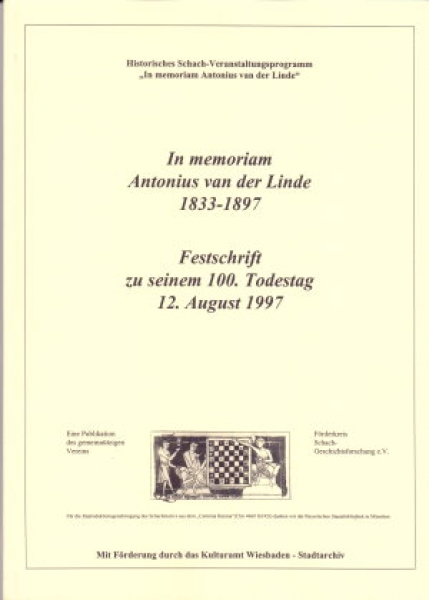 In memoriam Antonius van der Linde 1833-1897